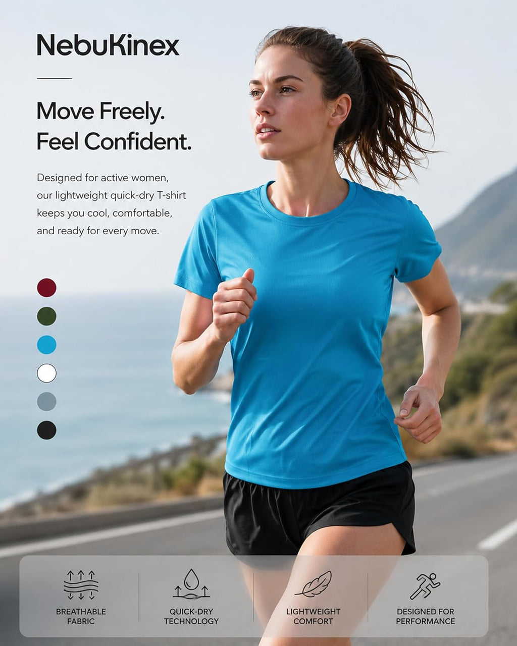 Experience Ultimate Comfort and Style with Our 6 Pack Women's Short Sleeve Workout Tops - Perfect for Tennis, Yoga, and Running with UPF Sun Protection