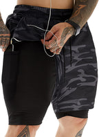 Elevate Your Workout with JWJ Men's 2-in-1 Lightweight 7-Inch Running Shorts Featuring Compression Liner - Ideal for Gym and Outdoor Adventures