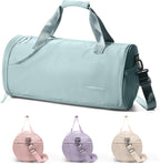Chic Waterproof Mini Duffle Bag for Women - Ideal Small Gym Bag with Wet Pocket for Dance, Swimming, Yoga & Travel - Sleek Black Design