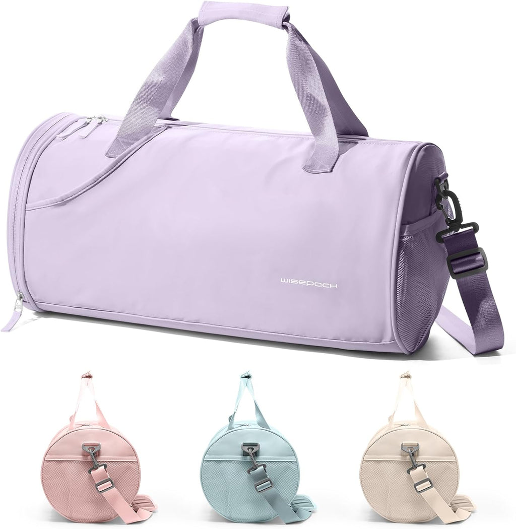 Chic Waterproof Mini Duffle Bag for Women - Ideal Small Gym Bag with Wet Pocket for Dance, Swimming, Yoga & Travel - Sleek Black Design