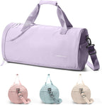 Chic Waterproof Mini Duffle Bag for Women - Ideal Small Gym Bag with Wet Pocket for Dance, Swimming, Yoga & Travel - Sleek Black Design