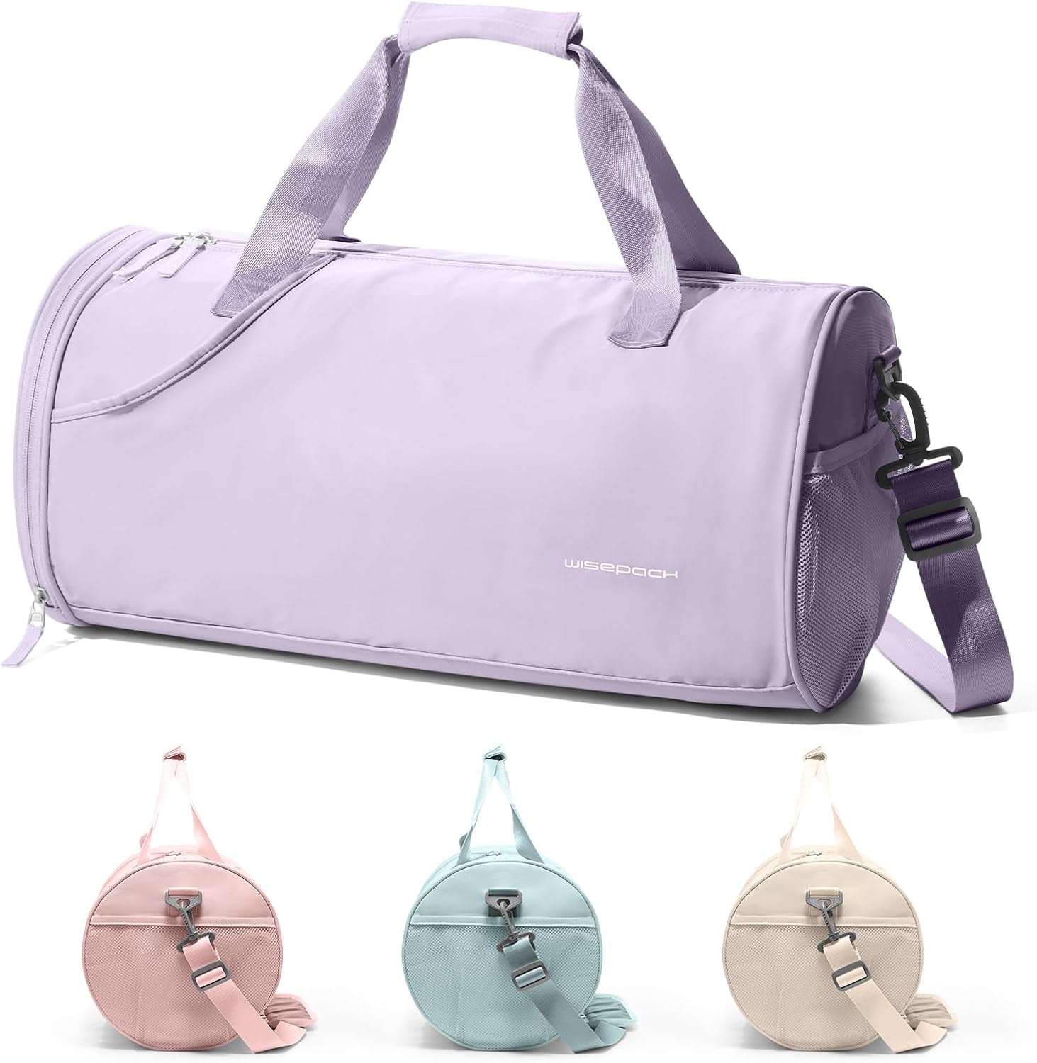 Chic Waterproof Mini Duffle Bag for Women - Ideal Small Gym Bag with Wet Pocket for Dance, Swimming, Yoga & Travel - Sleek Black Design