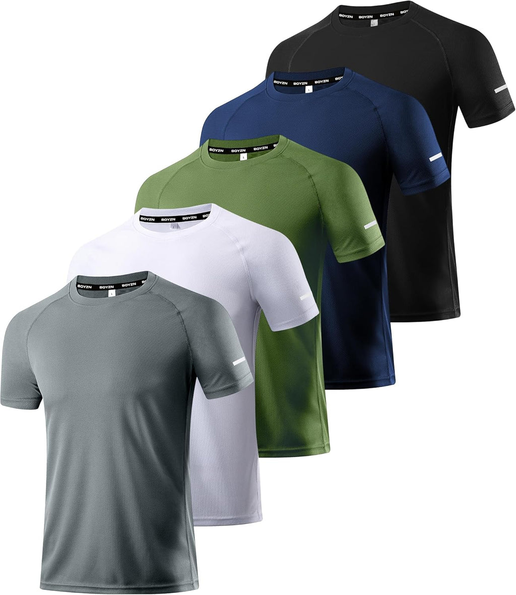 Men's Performance Workout Running Shirts - Moisture-Wicking Dry Fit Tees in Convenient 1, 3, 5, or 7 Packs