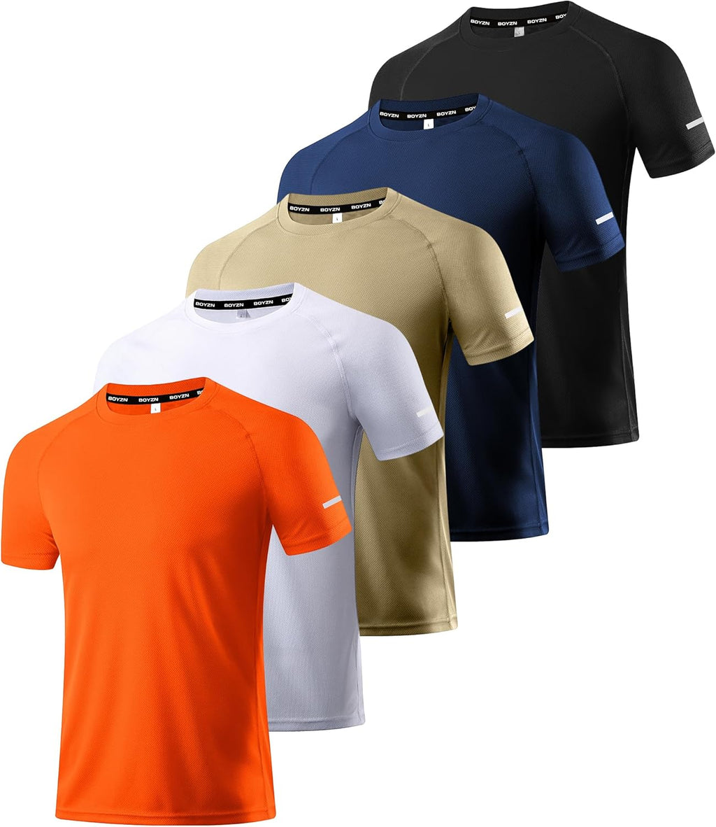 Men's Performance Workout Running Shirts - Moisture-Wicking Dry Fit Tees in Convenient 1, 3, 5, or 7 Packs