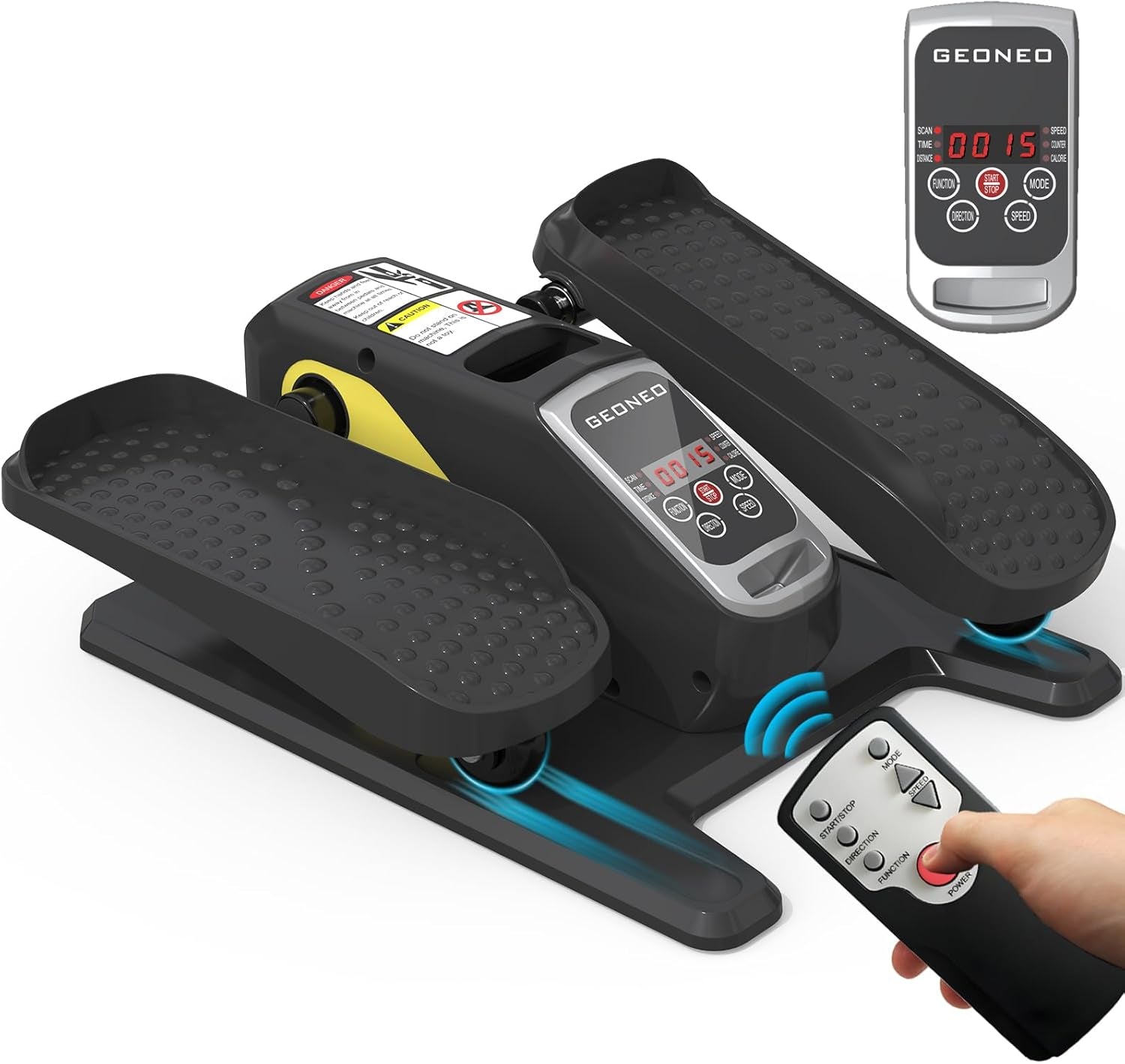 Revolutionize Your Fitness Routine with the Compact Electric Under Desk Elliptical Machine - Perfect for Seniors, Quiet, Portable, and Remote-Controlled with 12 Adjustable Speeds