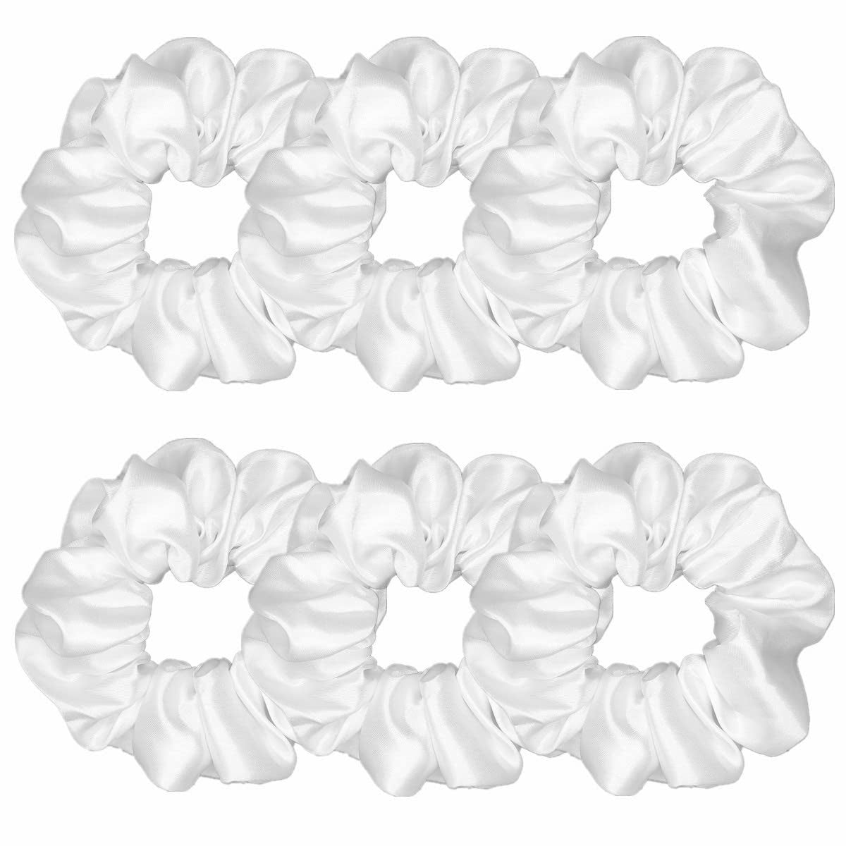 Indulge in Style with Luxurious 6 Pcs Satin Silk Hair Scrunchies - Soft, Stylish Hair Ties in Assorted Purple Shades for Women & Girls