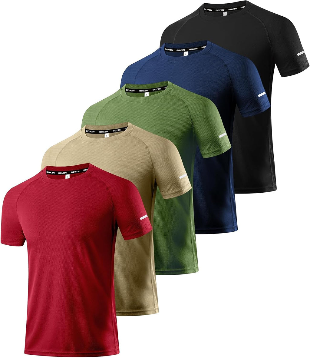 Men's Performance Workout Running Shirts - Moisture-Wicking Dry Fit Tees in Convenient 1, 3, 5, or 7 Packs