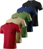 Men's Performance Workout Running Shirts - Moisture-Wicking Dry Fit Tees in Convenient 1, 3, 5, or 7 Packs