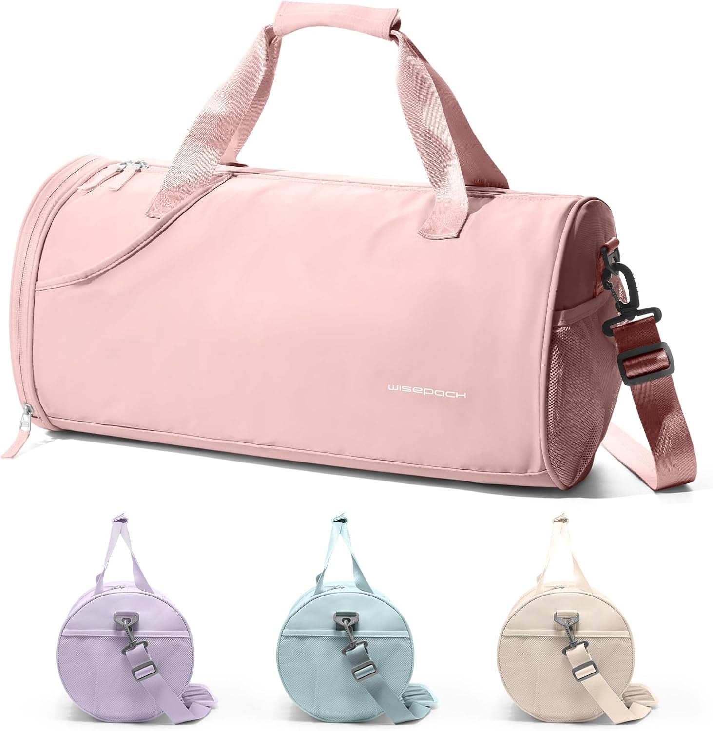Chic Waterproof Mini Duffle Bag for Women - Ideal Small Gym Bag with Wet Pocket for Dance, Swimming, Yoga & Travel - Sleek Black Design