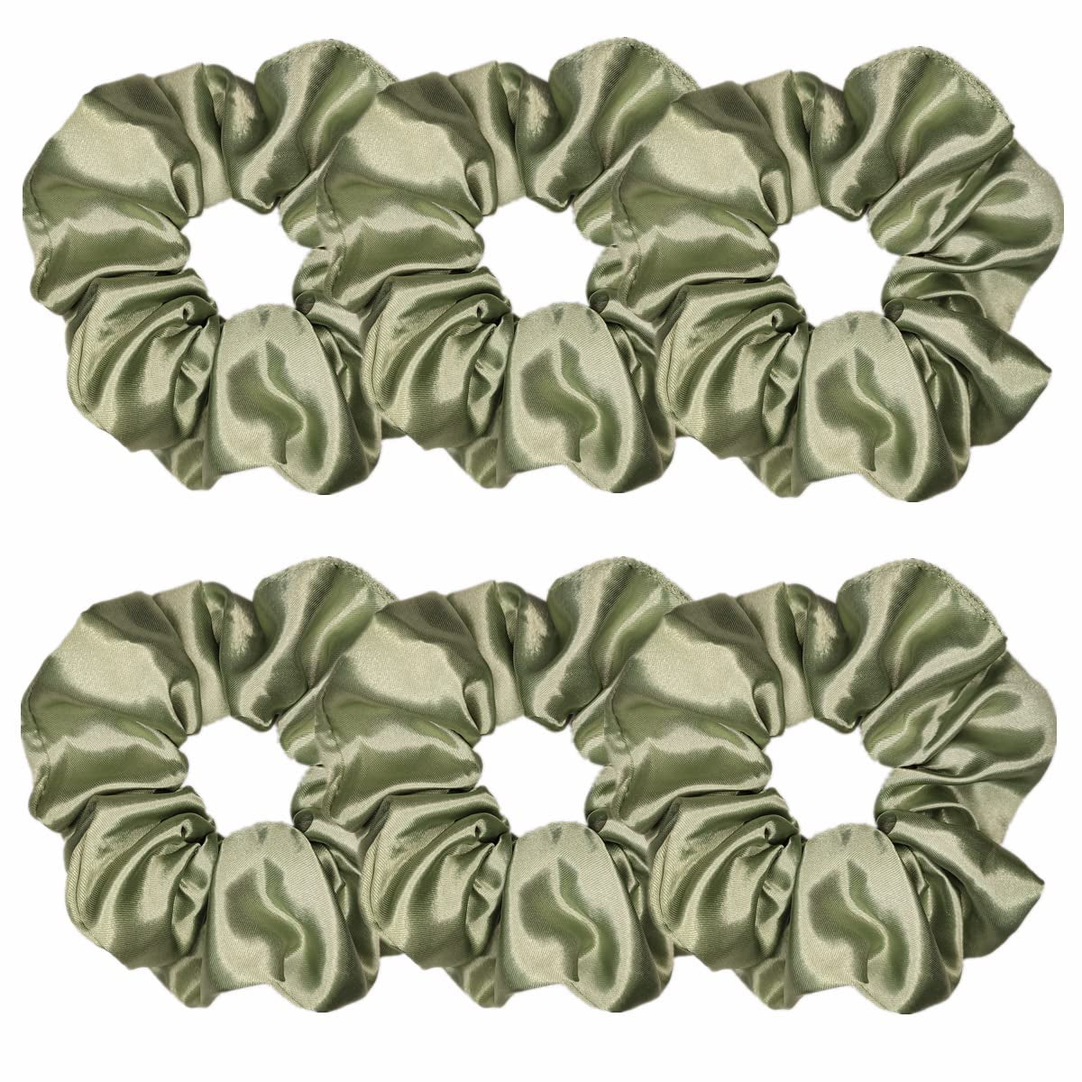 Indulge in Style with Luxurious 6 Pcs Satin Silk Hair Scrunchies - Soft, Stylish Hair Ties in Assorted Purple Shades for Women & Girls