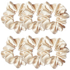 Indulge in Style with Luxurious 6 Pcs Satin Silk Hair Scrunchies - Soft, Stylish Hair Ties in Assorted Purple Shades for Women & Girls