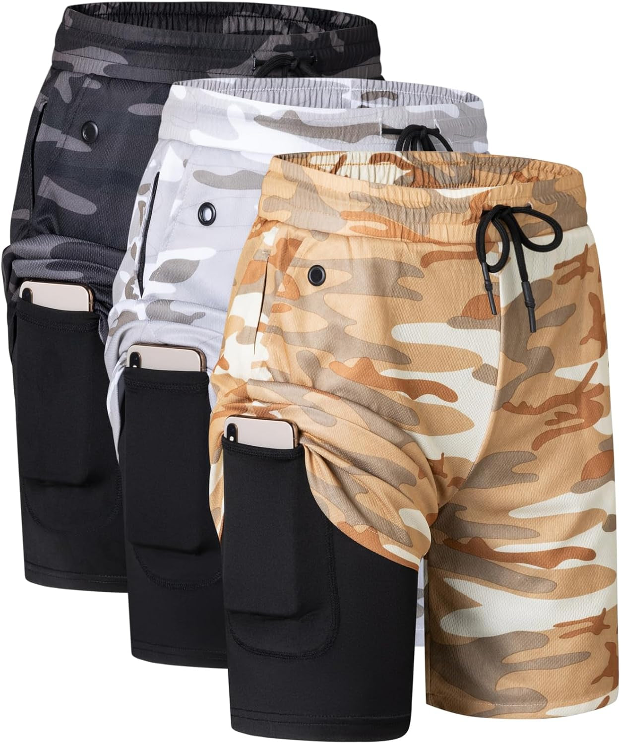 Elevate Your Workout with JWJ Men's 2-in-1 Lightweight 7-Inch Running Shorts Featuring Compression Liner - Ideal for Gym and Outdoor Adventures