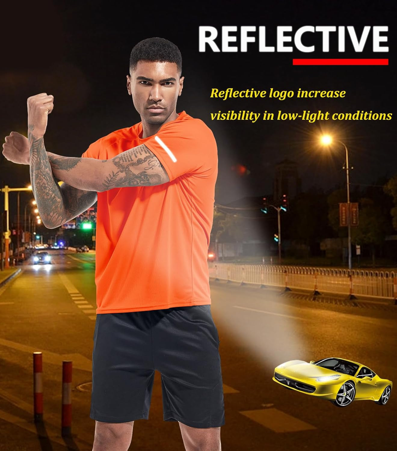 Men's Performance Workout Running Shirts - Moisture-Wicking Dry Fit Tees in Convenient 1, 3, 5, or 7 Packs
