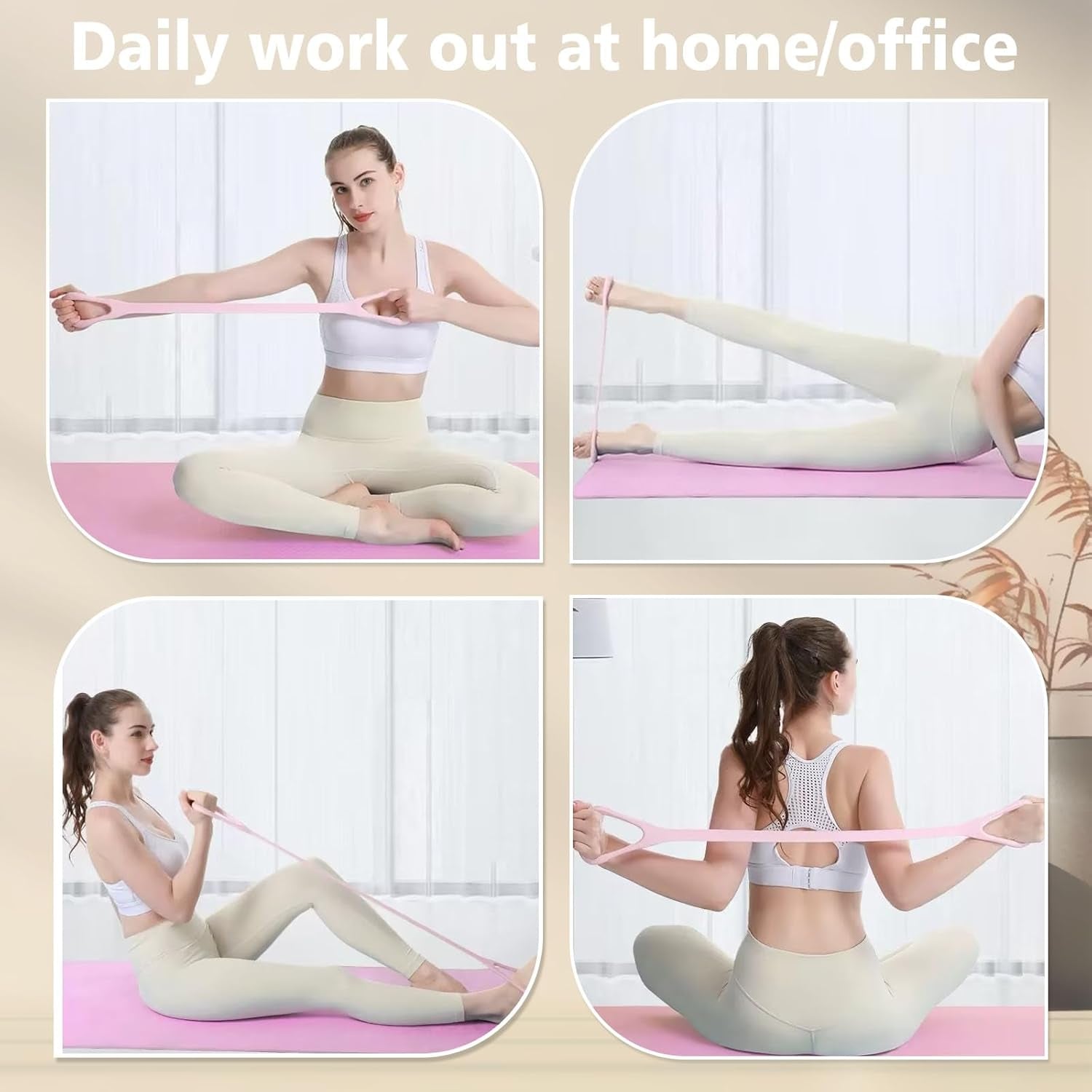 Transform Your Workout with Ultimate Figure 8 Fitness Resistance Bands - Versatile Elastic Bands for Strength Training, Yoga, and Physical Therapy!