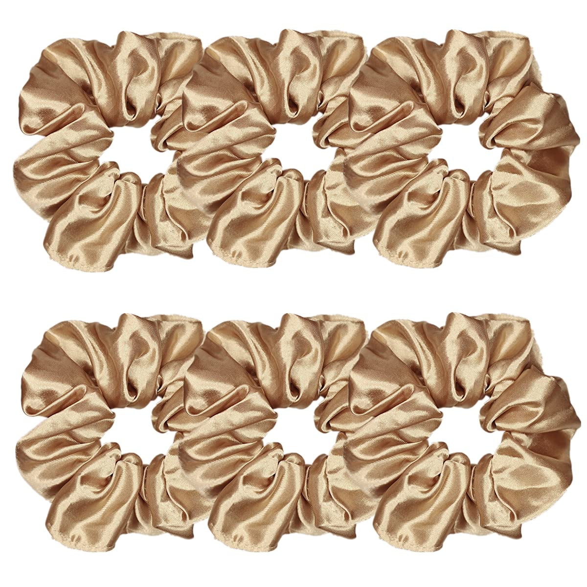 Indulge in Style with Luxurious 6 Pcs Satin Silk Hair Scrunchies - Soft, Stylish Hair Ties in Assorted Purple Shades for Women & Girls