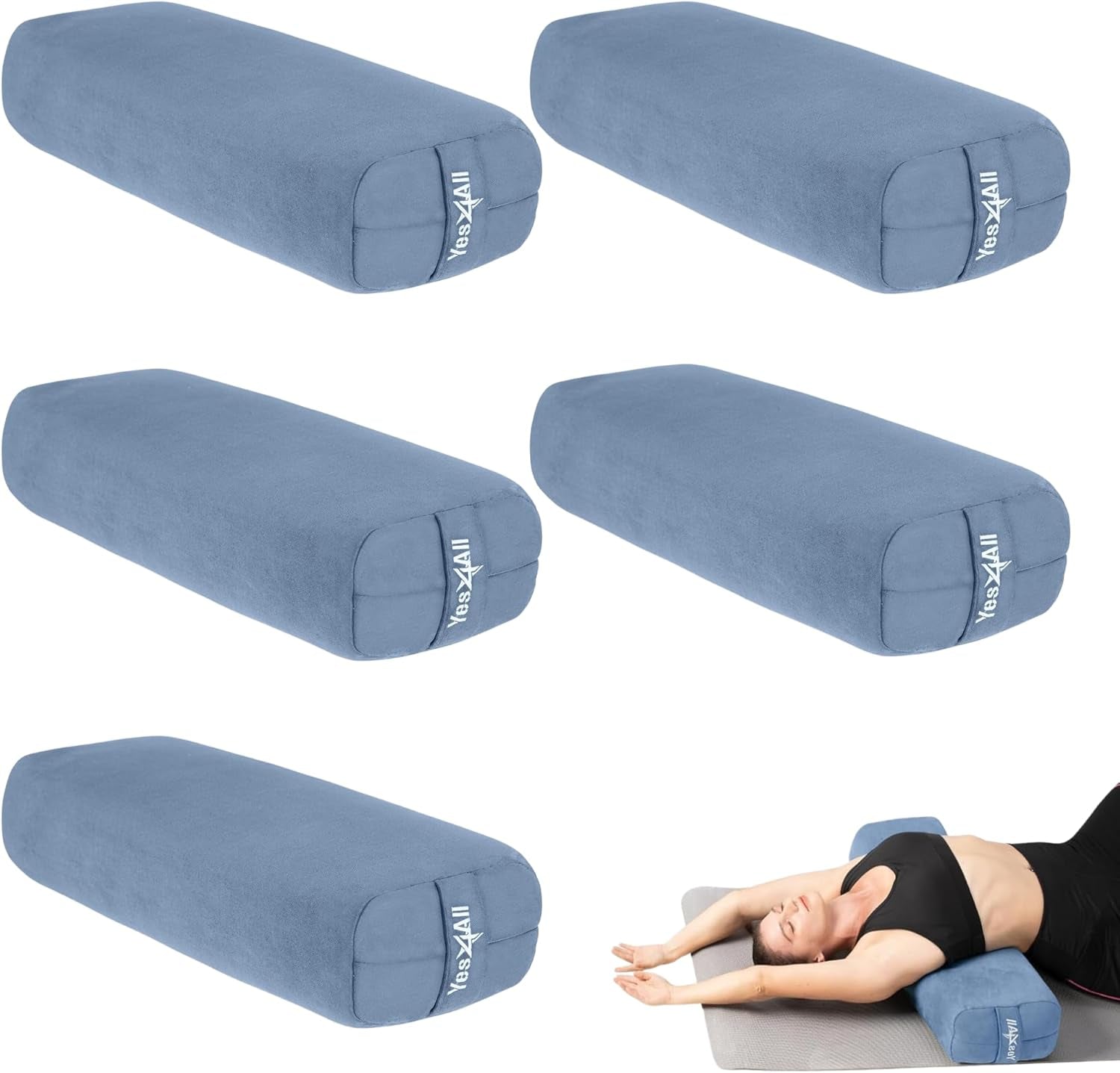 Elevate Your Yoga Journey with Our Triple-Layer Foam Bolster Pillow for Ultimate Comfort and Support!