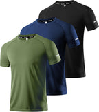 Men's Performance Workout Running Shirts - Moisture-Wicking Dry Fit Tees in Convenient 1, 3, 5, or 7 Packs