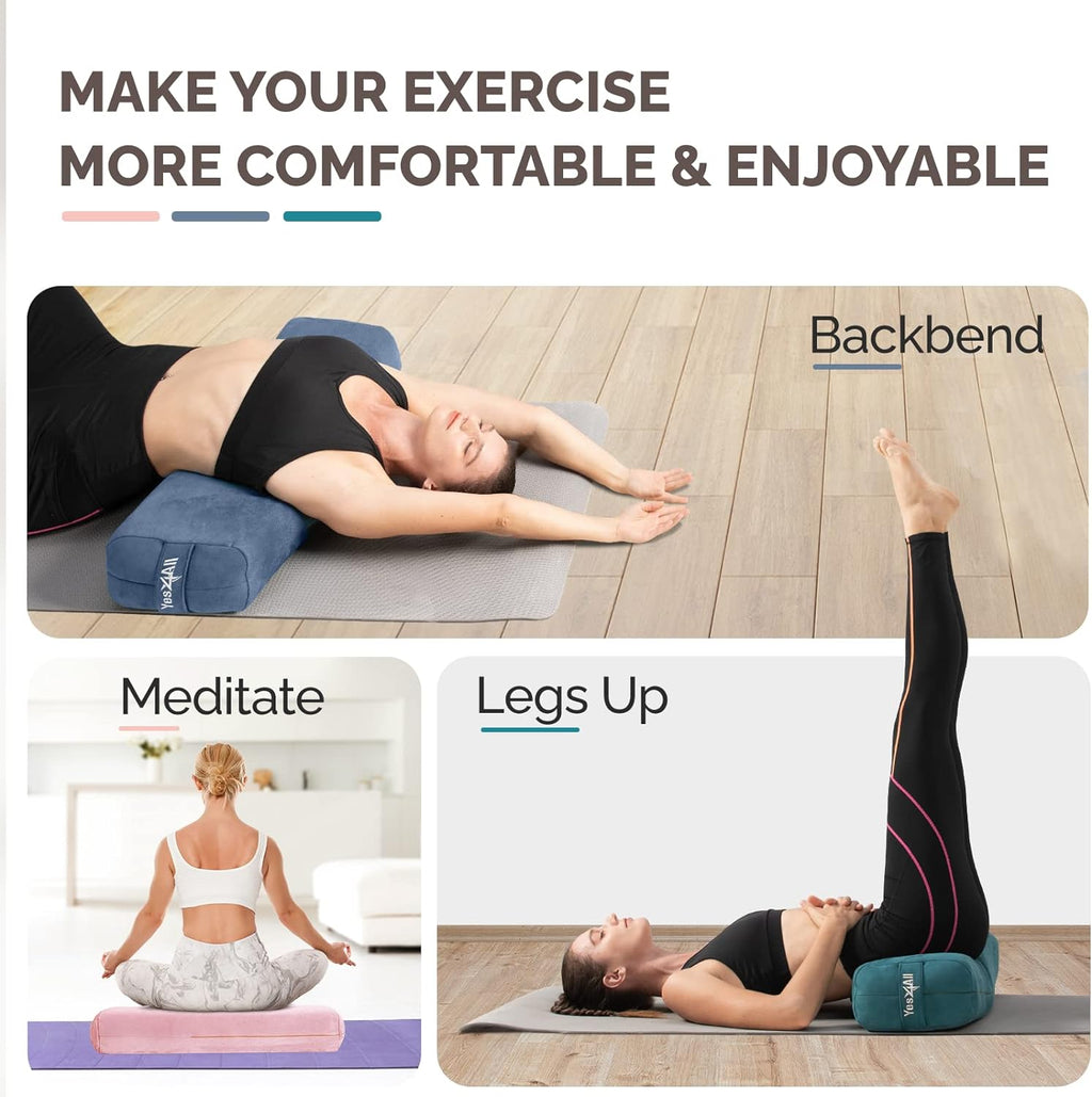 Elevate Your Yoga Journey with Our Triple-Layer Foam Bolster Pillow for Ultimate Comfort and Support!