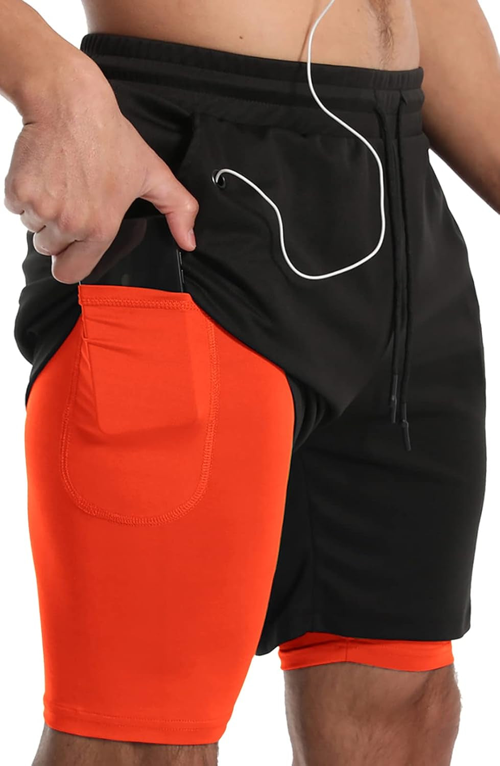 Elevate Your Workout with JWJ Men's 2-in-1 Lightweight 7-Inch Running Shorts Featuring Compression Liner - Ideal for Gym and Outdoor Adventures