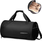 Chic Waterproof Mini Duffle Bag for Women - Ideal Small Gym Bag with Wet Pocket for Dance, Swimming, Yoga & Travel - Sleek Black Design