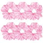 Indulge in Style with Luxurious 6 Pcs Satin Silk Hair Scrunchies - Soft, Stylish Hair Ties in Assorted Purple Shades for Women & Girls