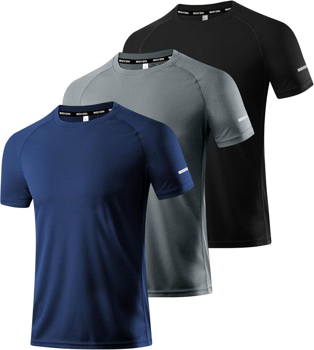 Men's Performance Workout Running Shirts - Moisture-Wicking Dry Fit Tees in Convenient 1, 3, 5, or 7 Packs