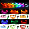 Glow-in-the-Dark LED Adjustable Dog Collar - Waterproof & Safety Flashing Light for Pets