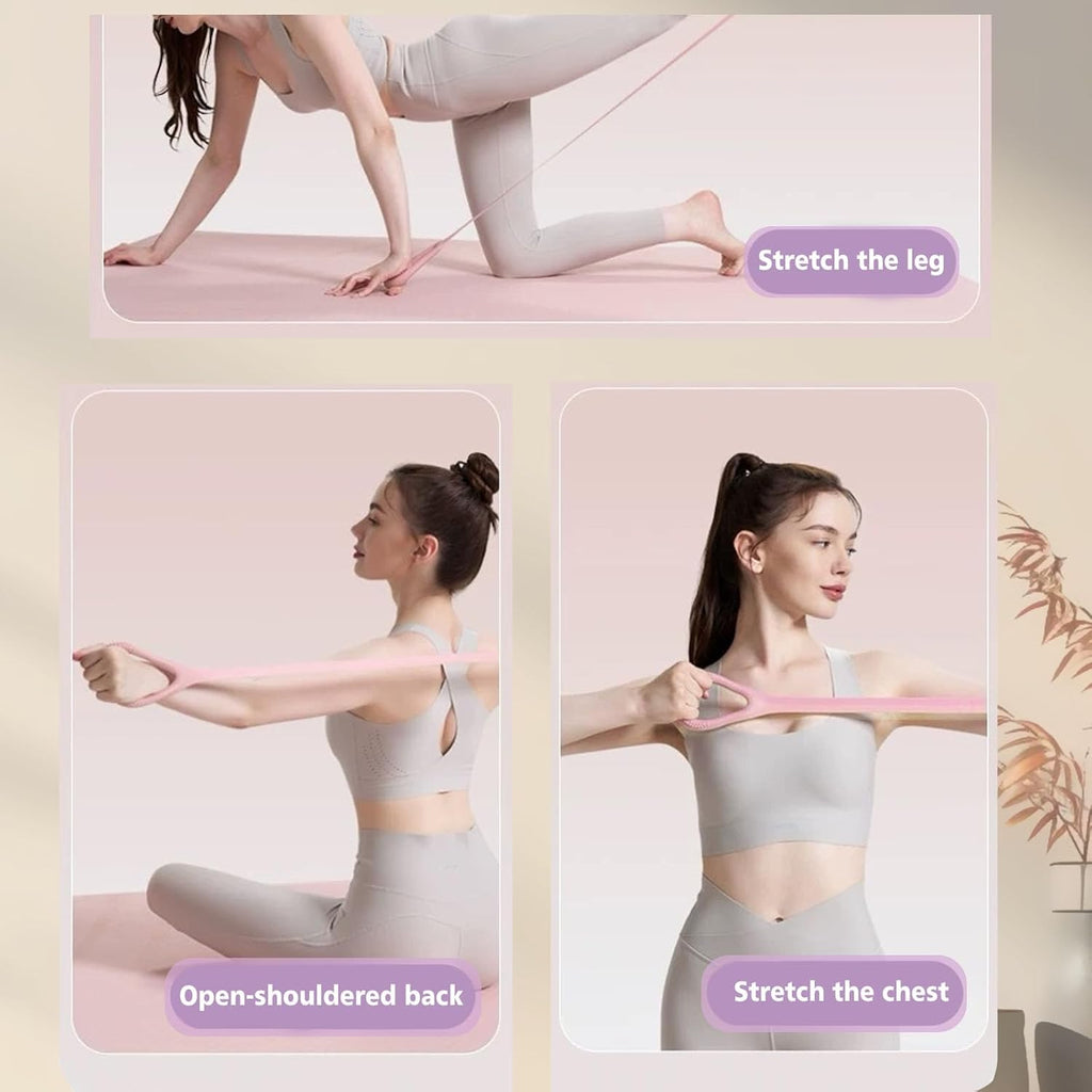 Transform Your Workout with Ultimate Figure 8 Fitness Resistance Bands - Versatile Elastic Bands for Strength Training, Yoga, and Physical Therapy!