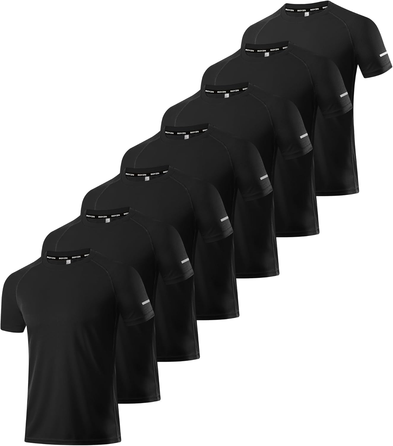 Men's Performance Workout Running Shirts - Moisture-Wicking Dry Fit Tees in Convenient 1, 3, 5, or 7 Packs