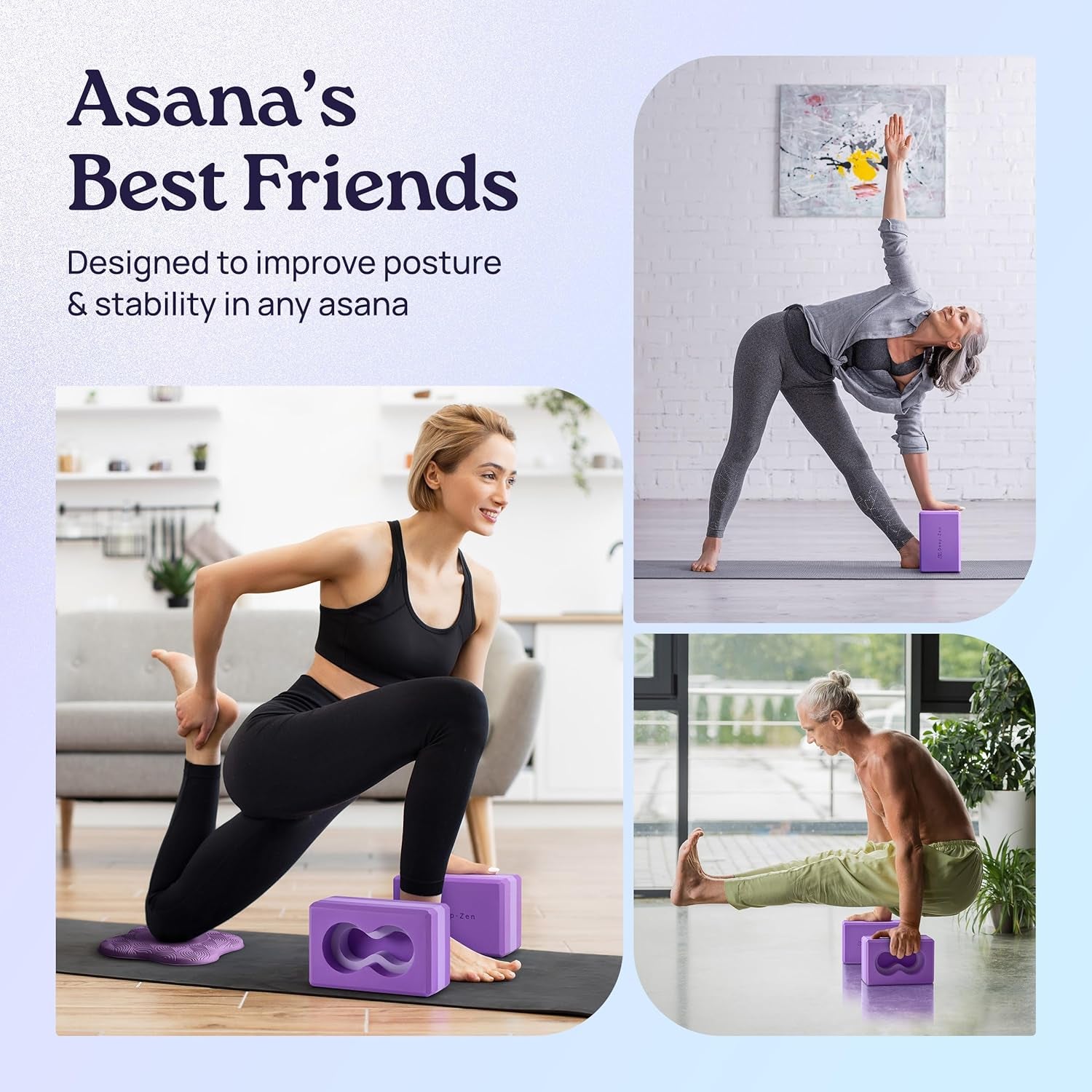 Transform Your Yoga Practice: Deep-Zen® 2-Pack Yoga Blocks Set with Wrist Support, Knee Pads, and Strap for Ultimate Comfort and Stability