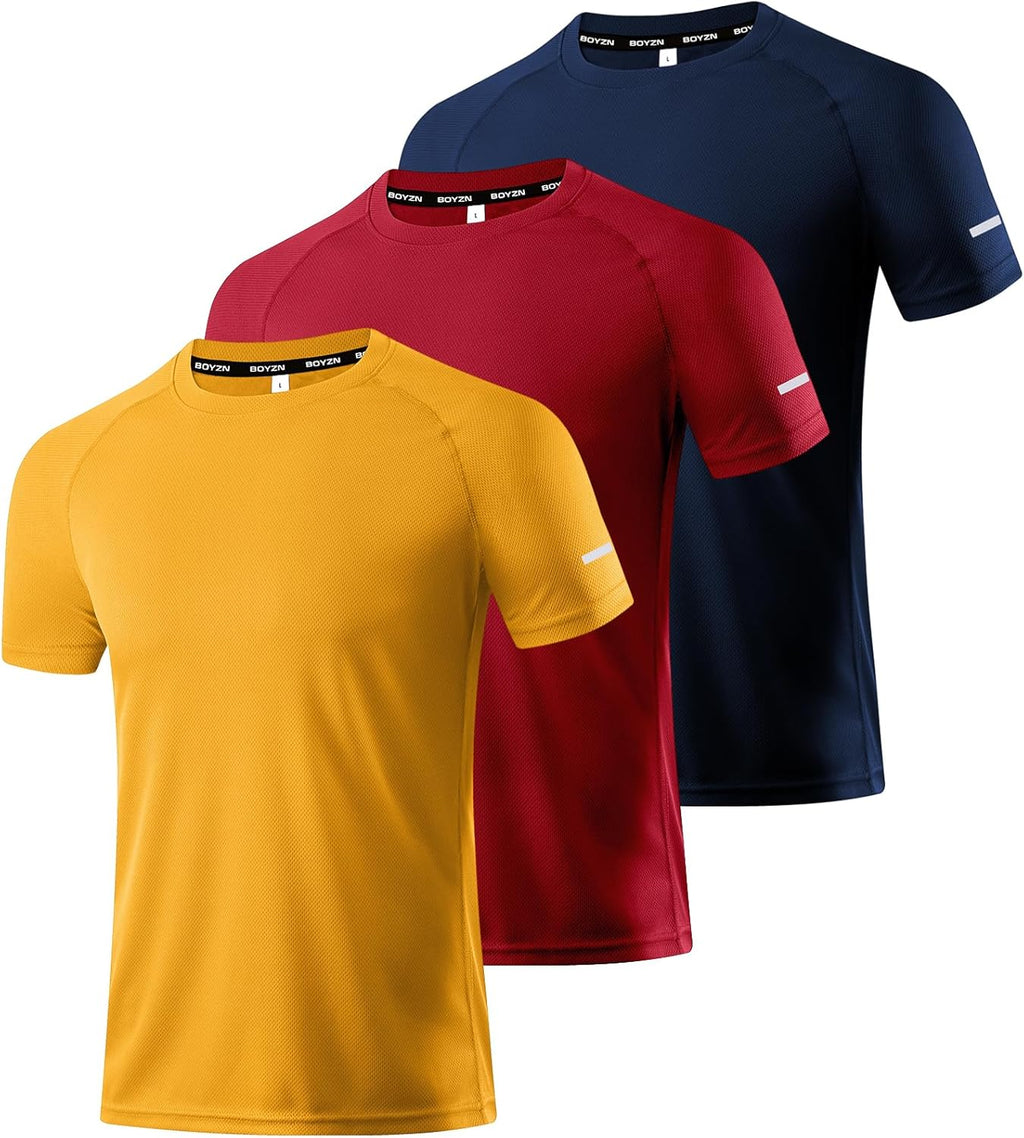 Men's Performance Workout Running Shirts - Moisture-Wicking Dry Fit Tees in Convenient 1, 3, 5, or 7 Packs
