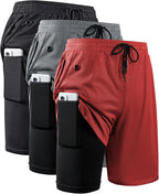 Elevate Your Workout with JWJ Men's 2-in-1 Lightweight 7-Inch Running Shorts Featuring Compression Liner - Ideal for Gym and Outdoor Adventures