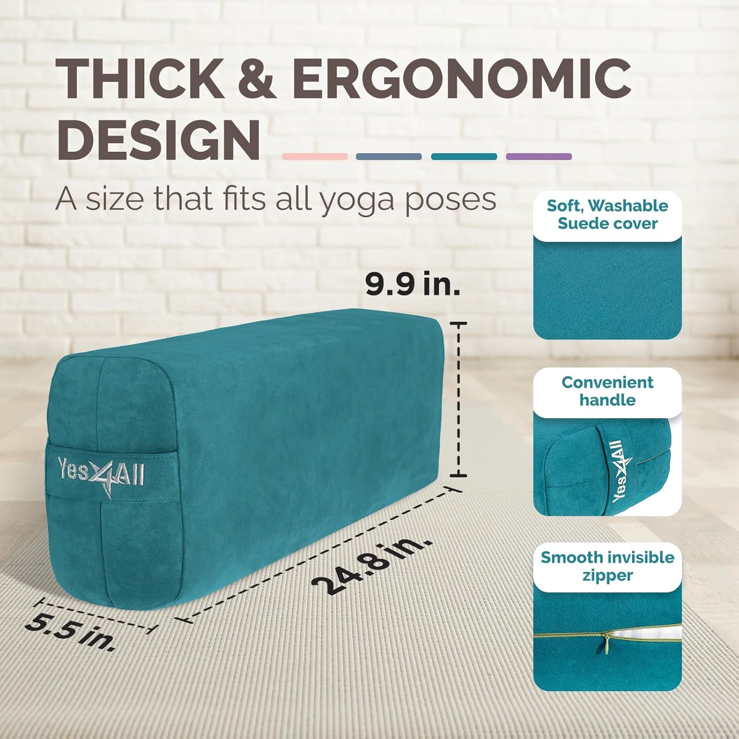 Elevate Your Yoga Journey with Our Triple-Layer Foam Bolster Pillow for Ultimate Comfort and Support!