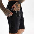 Elevate Your Workout with JWJ Men's 2-in-1 Lightweight 7-Inch Running Shorts Featuring Compression Liner - Ideal for Gym and Outdoor Adventures