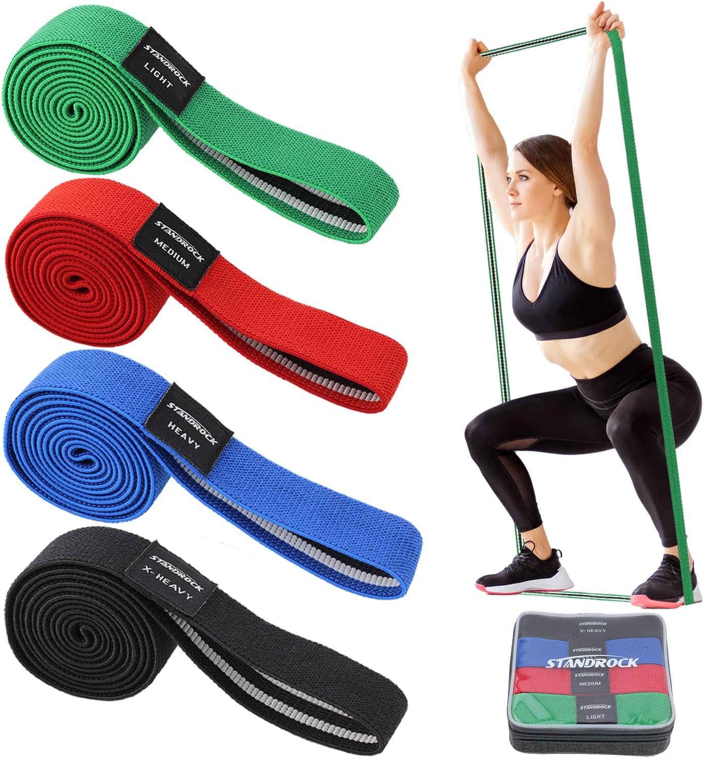 Ultimate Resistance Bands Set - 3 & 4 Level Booty Bands for Every Fitness Journey - Durable Elastic Workout Bands for Men & Women
