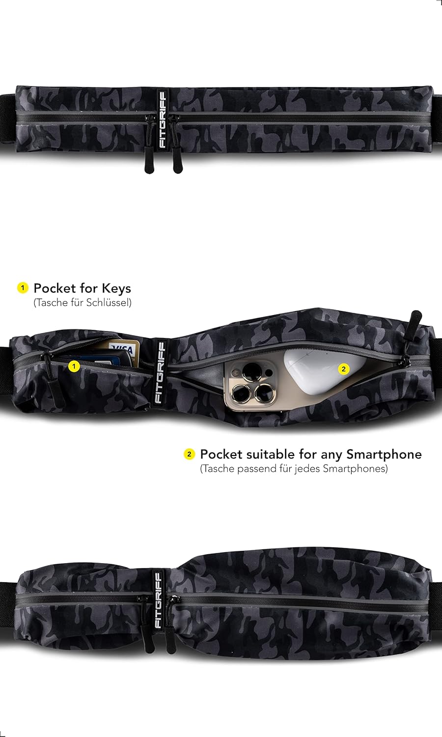 Ultimate Running Belt for Men & Women - Secure and Stylish Jogging Pouch for Your Phone, Keys, and Essentials - Fits All Cell Phones