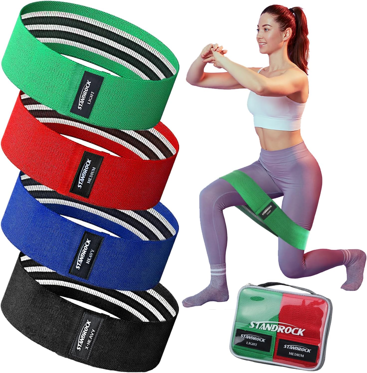 Ultimate Resistance Bands Set - 3 & 4 Level Booty Bands for Every Fitness Journey - Durable Elastic Workout Bands for Men & Women