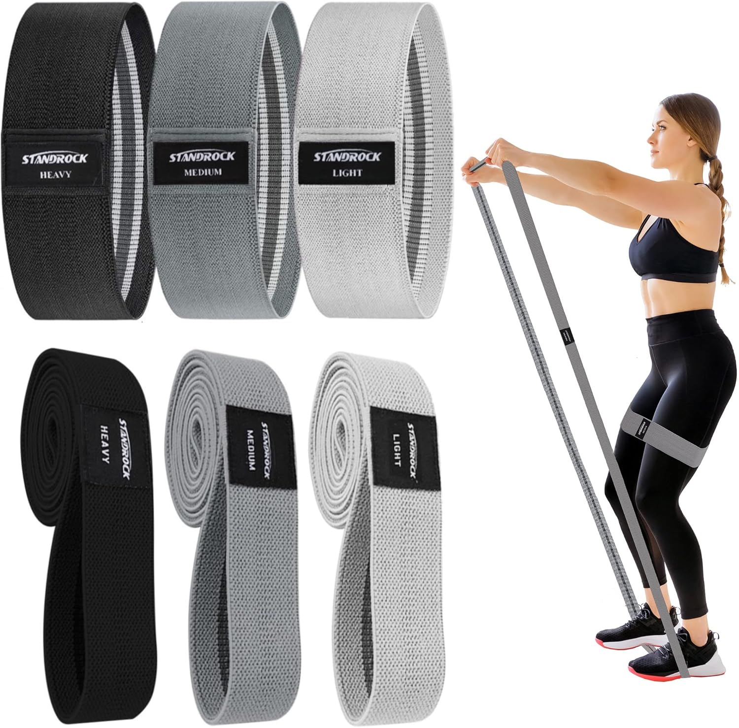 Ultimate Resistance Bands Set - 3 & 4 Level Booty Bands for Every Fitness Journey - Durable Elastic Workout Bands for Men & Women