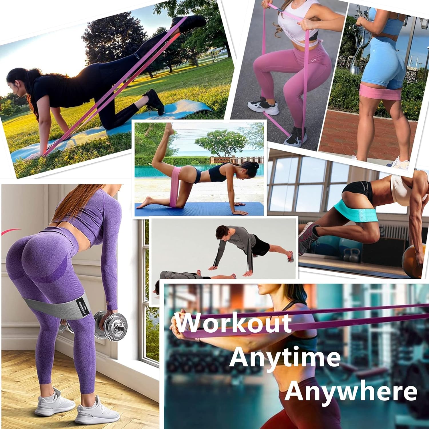 Ultimate Resistance Bands Set - 3 & 4 Level Booty Bands for Every Fitness Journey - Durable Elastic Workout Bands for Men & Women