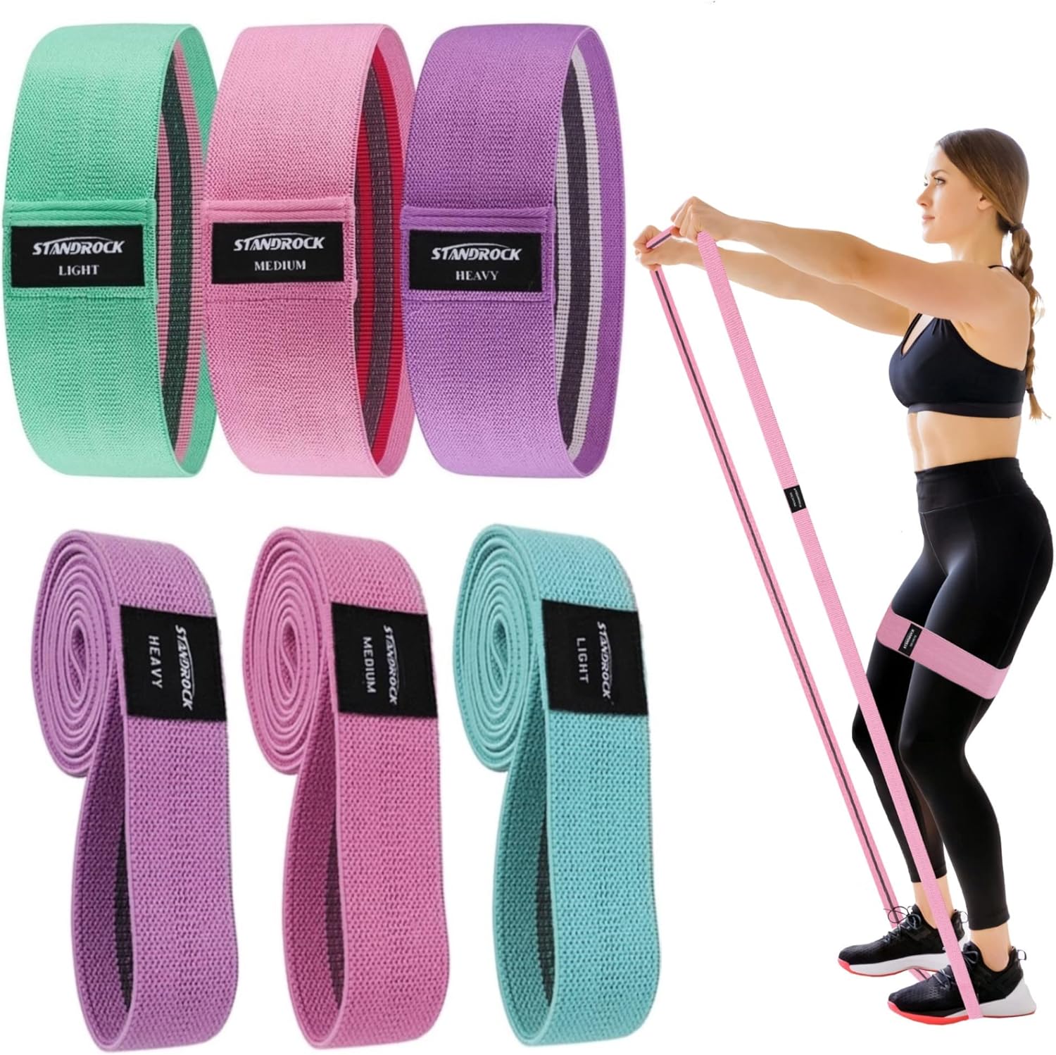 Ultimate Resistance Bands Set - 3 & 4 Level Booty Bands for Every Fitness Journey - Durable Elastic Workout Bands for Men & Women