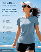 Experience Ultimate Comfort and Style with Our 6 Pack Women's Short Sleeve Workout Tops - Perfect for Tennis, Yoga, and Running with UPF Sun Protection