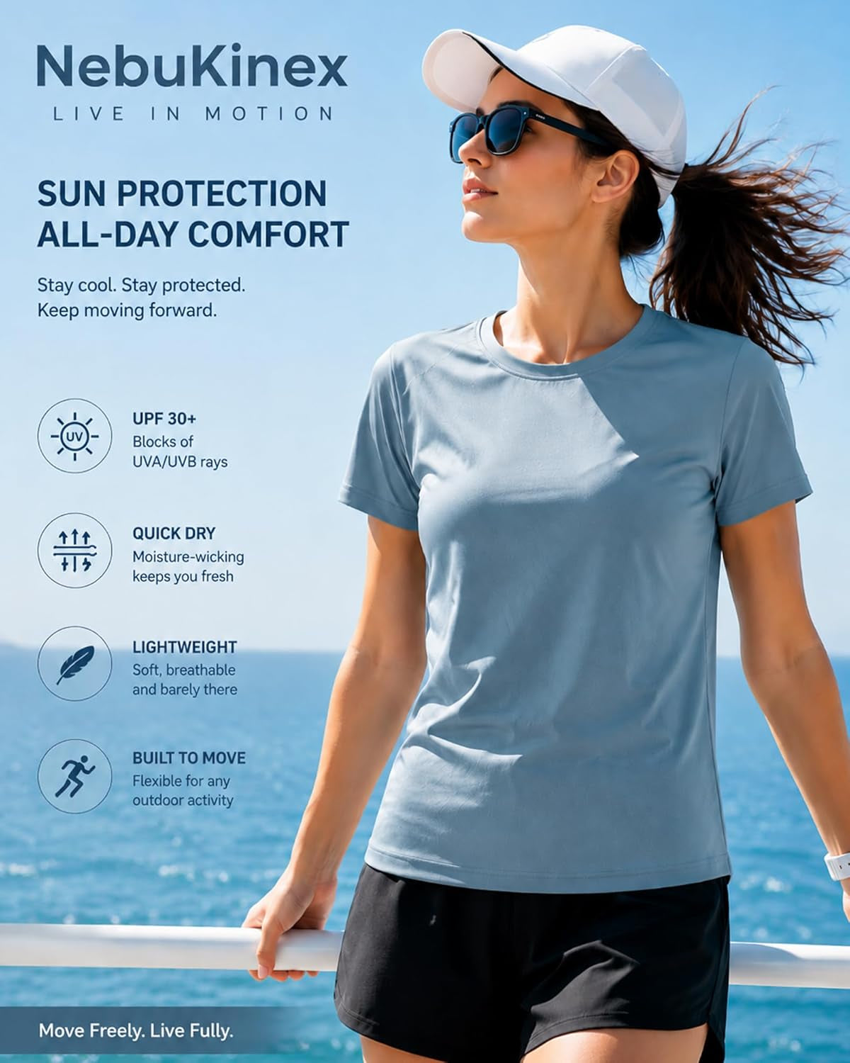 Experience Ultimate Comfort and Style with Our 6 Pack Women's Short Sleeve Workout Tops - Perfect for Tennis, Yoga, and Running with UPF Sun Protection