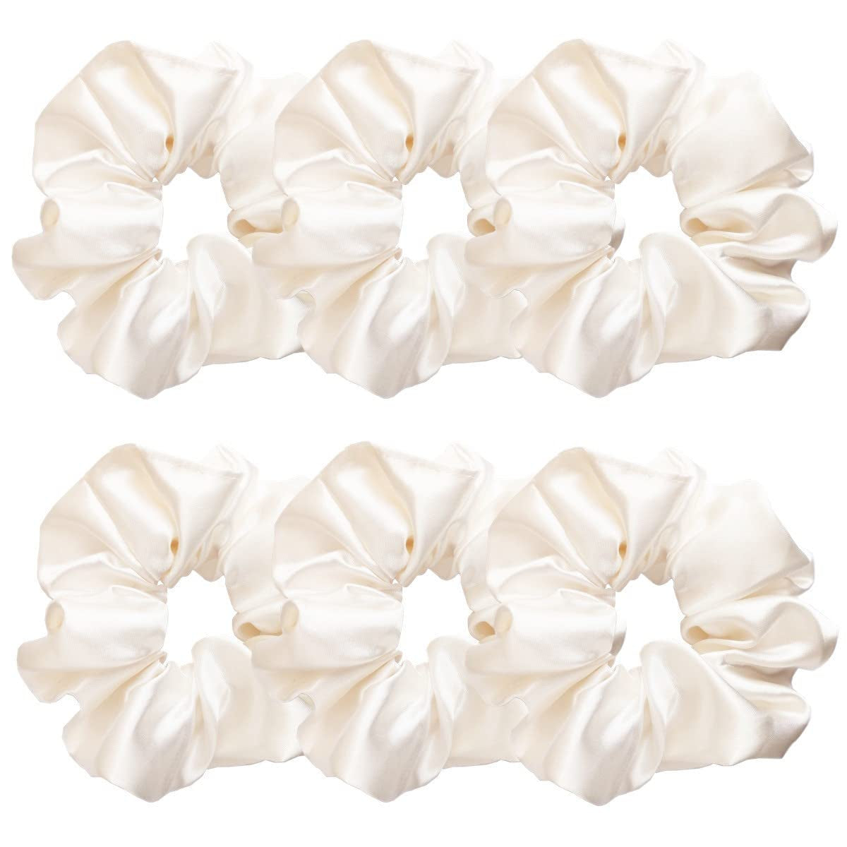 Indulge in Style with Luxurious 6 Pcs Satin Silk Hair Scrunchies - Soft, Stylish Hair Ties in Assorted Purple Shades for Women & Girls