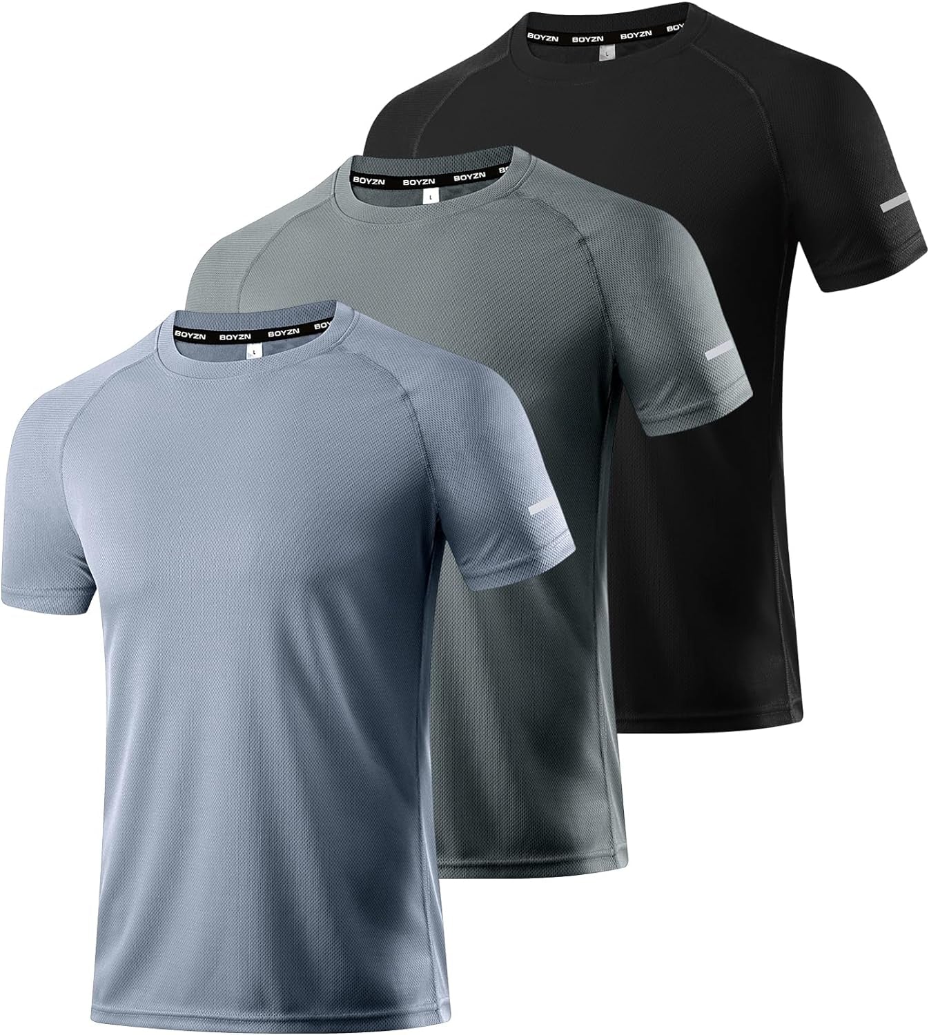 Men's Performance Workout Running Shirts - Moisture-Wicking Dry Fit Tees in Convenient 1, 3, 5, or 7 Packs