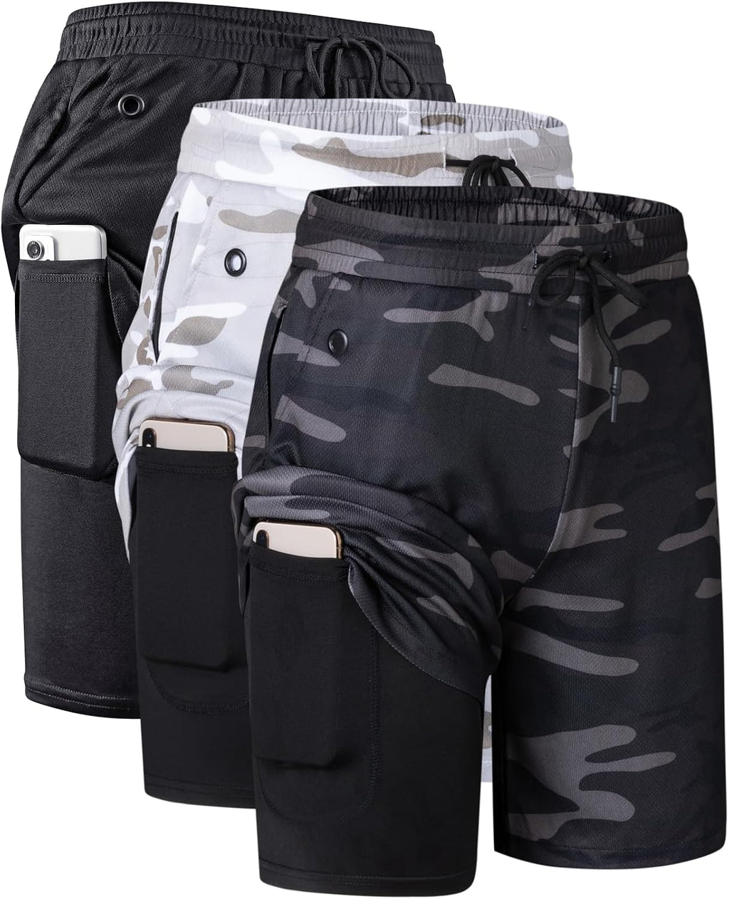 Elevate Your Workout with JWJ Men's 2-in-1 Lightweight 7-Inch Running Shorts Featuring Compression Liner - Ideal for Gym and Outdoor Adventures