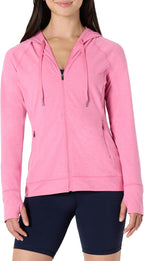 Elevate Your Workout Wardrobe with Our Women's Lightweight Zip-Up Performance Hoodie - Ideal for Athleisure and Active Living