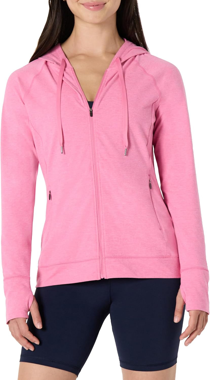 Elevate Your Workout Wardrobe with Our Women's Lightweight Zip-Up Performance Hoodie - Ideal for Athleisure and Active Living