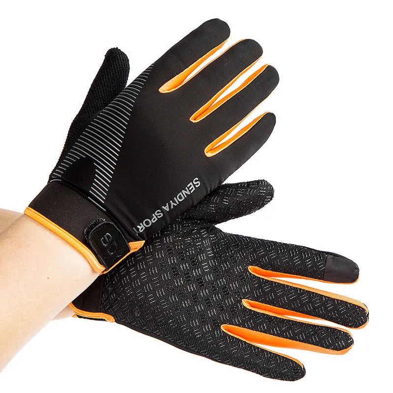 Ultimate Full Finger Cycling Gloves for Men & Women - Perfect for Touchscreen Use, Anti-Slip Grip, and Shock Absorption for All Outdoor Activities