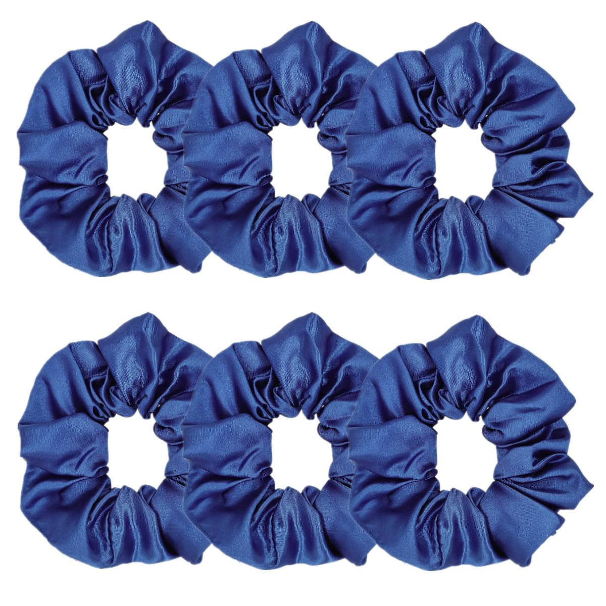 Indulge in Style with Luxurious 6 Pcs Satin Silk Hair Scrunchies - Soft, Stylish Hair Ties in Assorted Purple Shades for Women & Girls