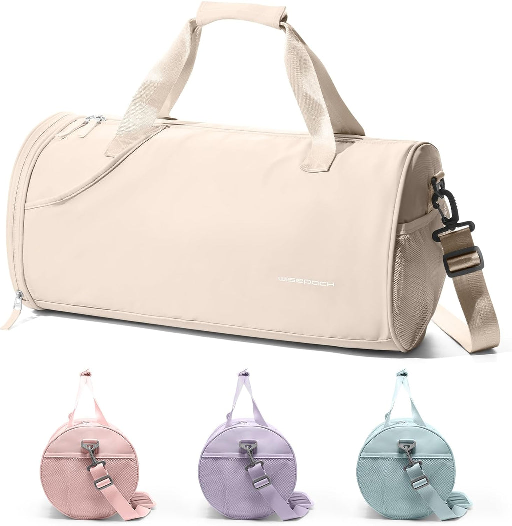Chic Waterproof Mini Duffle Bag for Women - Ideal Small Gym Bag with Wet Pocket for Dance, Swimming, Yoga & Travel - Sleek Black Design